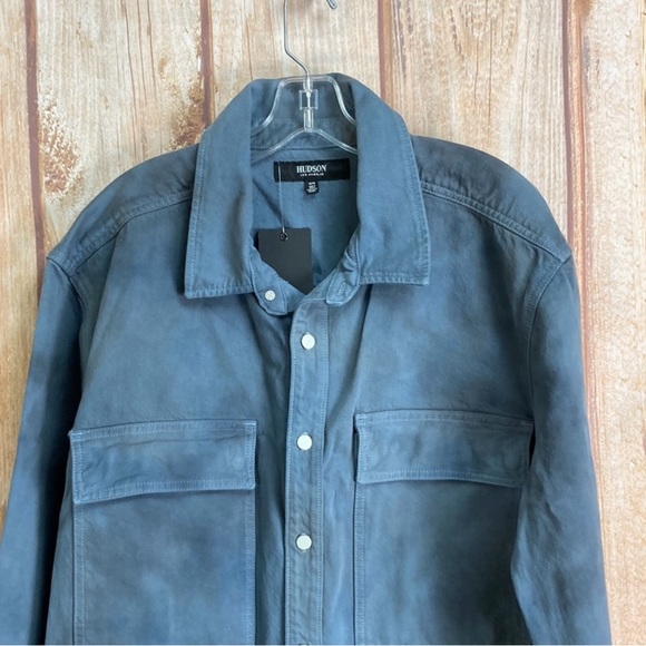 Hudson Long Sleeve Work Wear Shirt in Blu Marble Size Medium Men’s - Picture 3 of 10